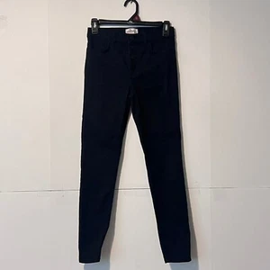 Jordache Girls Jeans Size 14 Slim Jet Black Suede Super Skinny Stretch Pants - Picture 1 of 7