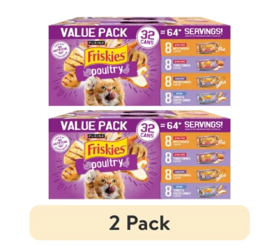 Purina Friskies Gravy, trocos de carne y filetes, comida para gatos, 5,5 oz, paquete de 32 x paquete de 2 Foto 1 de 4
