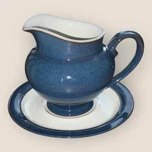Denby Boston Salsa Azul Salsa Barco y Soporte Primera Calidad Descatalogado Excelente - Imagen 1 de 11