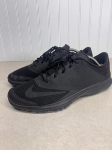 Nike FS Lite Run 2 Triple Schwarz Laufschuhe Turnschuhe 685266-005 Herren Größe 13 - Bild 1 von 19