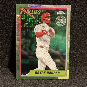 2025 Topps Update Silver Pack Mojo Blue Bryce Harper #U90C-77 Phillies /150 - Picture 1 of 2