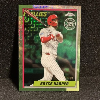 2025 Topps Update Silver Pack Mojo Blue Bryce Harper #U90C-77 Phillies /150 - Image 1 of 2