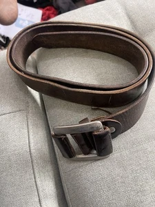 Vintage Brown Leather Belt - Picture 1 of 4