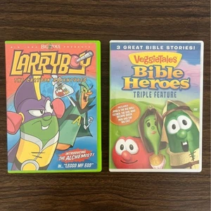 Juego de DVD LarryBoy & VeggieTales de colección dibujos animados cristianos historia bíblica religiosa - Imagen 1 de 4