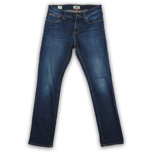 Tommy Jeans Slim Fit Jeans 30/30 Medium Blue Washed Stretch Denim Tunisia Made - Picture 1 of 8