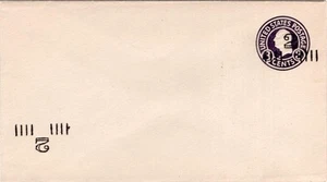 Postal cover, Scott #U458, UPSS 2847a, double surcharge, one inverted, unused - Picture 1 of 1