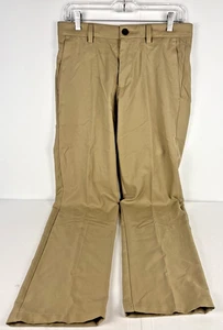 Pantalones de hombre Haggar H26 30x30 caqui frente plano vestido informal poliéster - Imagen 1 de 12