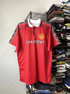 Camiseta de fútbol vintage del Manchester United de los años 90 roja talla L - Imagen 1 de 7