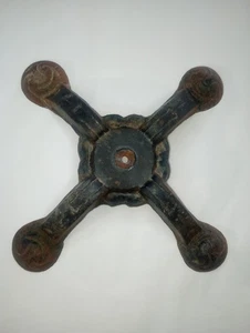 Vintage GUSSEISEN Lampenfuß Ständer 14,25" breit 2,75" hoch 3 Pfund 14 Unzen  - Bild 1 von 3