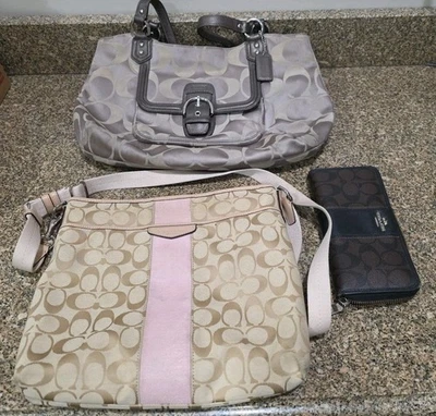 Vintage Coach Bag Purse Wallet Lot - Image 1 of 4