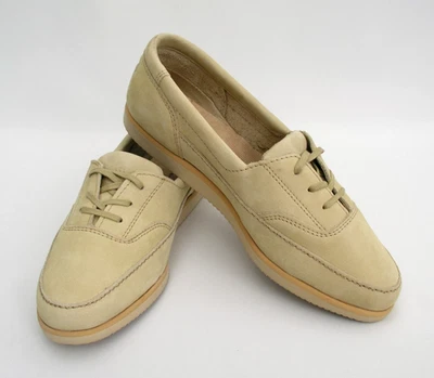 COMFORT BY ROCKPORT SUEDE TAN LEATHER LACE SHOES W2789 - SIZE 7 1/2 WOMEN'S - Image 1 of 4