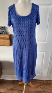 Ronni Nicole Cornflower Blue Short Sleeve Sheath Dress Uk 16 Bnwt Holiday - Picture 1 of 14