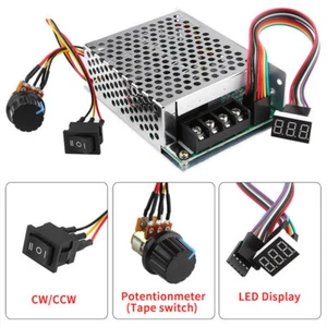 DC 10-55V MAX 60A PWM Motor Speed Controller CW CCW Reversible 12V 24V 36V - Picture 1 of 7