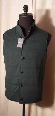 NWOT Peter Millar Crown Crafted Cashmere Reversible Vest S Green/Black $798 - Image 1 of 4