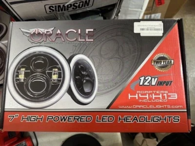 ORACLE Lighting 5769-002 Set of 2 Black Bezel 7" High Powered LED Headlights - Image 1 of 3