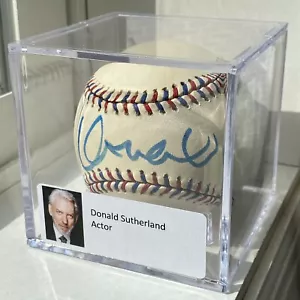 Donald Sutherland Hunger Games firmato baseball film auto attore celebrità PSA - Foto 1 di 4