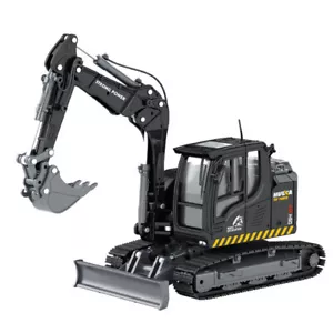 1:50 Excavadora sobre orugas Equipo de construcción Modelo Diecast Juguetes para niños Negro - Imagen 1 de 7