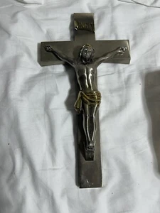 VTG Parsons Casket Crucifix INRI Jesus Christ Catholic Religious  - Picture 1 of 9