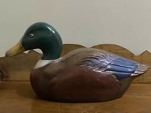 Vtg Hand Painted Ceramic Porcelain Mallard Duck Figurine. Signed Norma Minton 13 - Picture 1 of 11