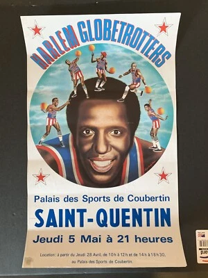 Original French Harlem Globetrotters Poster 1970’s Meadowlark Lemon Basketball - Image 1 of 4