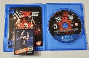 WWE 2K16 PS4 Sony PlayStation 4 CIB Tested Working w/Stone Cold Topps Trade Card - Picture 1 of 11