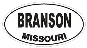 Branson Missouri Oval Bumper Sticker or Helmet Sticker D1409 Euro Oval - Picture 1 of 1