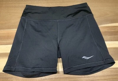 Pantalones Cortos de Correr Saucony Scoot Series, Negros, Bolsillo Trasero, Para Mujer Talla Mediana Foto 1 de 4