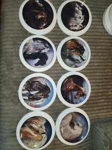 Danbury Mint Collectible Horse Plates Full Set Of 8 Nobel & Free Thoroughbreds - Picture 1 of 19