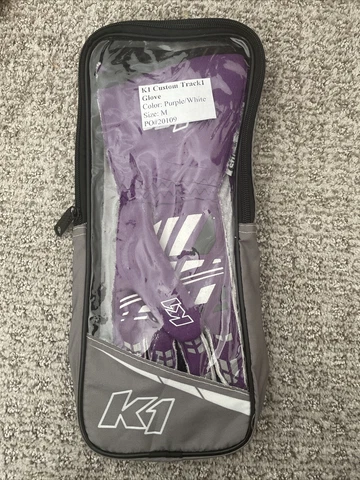 Brand New W/Packaging K1 Custom Track1 Purple/ White Racing Glove Size M 20109 Cover