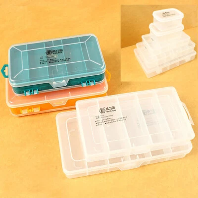 Adjustable Compartment Plastic Organizer Assortment Box Grid Container - Image 1 of 4