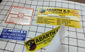 STICKERS GLASS WINDOWS Fiat 595 695 SS A112 ABARTH 600 850 1000 TC RHYTHM ENGINE 127 - Picture 1 of 11