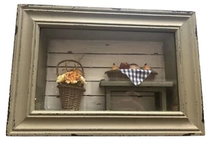 Farmhouse Style Wall Art With Shadow Box Frame & Faux Fruits - Picture 1 of 5