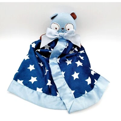 Cocalo Panda Bear Security Blanket Lovey Blue Plush Baby Satin - Image 1 of 4