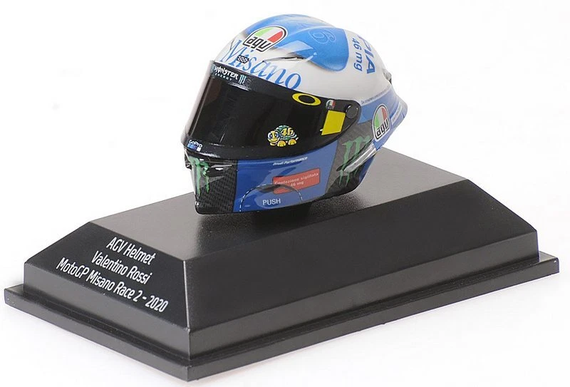 Helmet AGV MotoGP Misano Race 2 2020 Valentino Rossi 1/ 1 8 MINICHAMPS 399200086