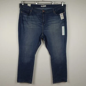 Levi Strauss Signature Jeans Women's Plus Size 28 Blue Stretch Denim Straight - Picture 1 of 10