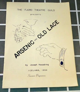 Fjord Theatre Guild Program Arsenic & Old Lace 1954 Iceland Keflavik Airport - Imagen 1 de 4