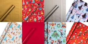 Hallmark Christmas Wrapping Paper Rolls - 8 Designs. 1 - 12 rolls - Brand New - Picture 1 of 50