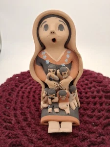 Native American Jemez Storyteller Figure Pueblo Pottery 6in - Picture 1 of 6