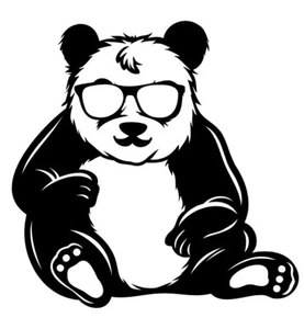 PANDA BEAR Die Cut Vinyl Decal Sticker Car Window Wall Bumper FUNNY Custom - Imagen 1 de 7