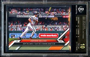 JACKSON HOLLIDAY 2024 TOPPS NOW 1st MLB HR GRAND SLAM #498 RC BGS 10 BLACK LABEL - Picture 1 of 3