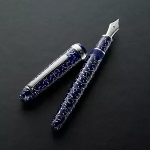 PLATINUM Fountain Pen #3776 Celluloid Arabesque Karakusa Design Rare Elegant - Picture 1 of 5