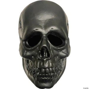 Máscara Calavera Negra Vinilo Adulto Miedo Halloween Disfraz Utilería Juegos con disfraces Fiesta - Imagen 1 de 4
