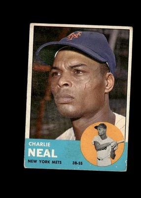1963 Topps #511 Charlie Neal New York Mets VG - Image 1 of 2
