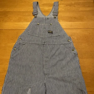 De Colección Oshkosh Hecho en Unión Sanforizado Nogal Rayas Chaleco Baberos Mono Grande - Imagen 1 de 15