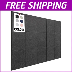 Customizable Felt Wall Tiles - 15 Pack Dart Board Protector and Bulletin Board - Picture 1 of 7