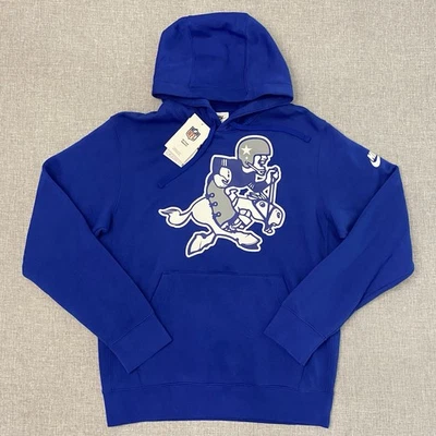 Nike On Field Dallas Cowboys Retro Joe Club Hombres Pequeña Sudadera con Capucha Azul Nueva con Etiquetas Foto 1 de 4