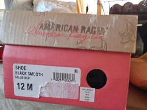 Shoes American Rag Cie Black Flats Sz 12 New - Picture 1 of 8