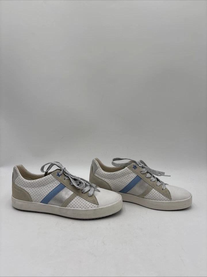 Zapatillas Mujer GEOX BLOMIEE Blanco/Taupe/Azul Talla 6 Foto 1 de 4