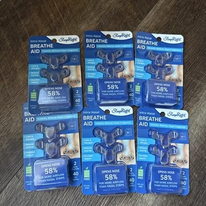 SleepRight Intra-Nasal Breathe Aid - Lot of 6 Packs of 2 - 12 Strips Total NEW - Picture 1 of 2