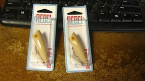 Rebel topwater, 2 ct, "pop'r", white, free shipping - Picture 1 of 2